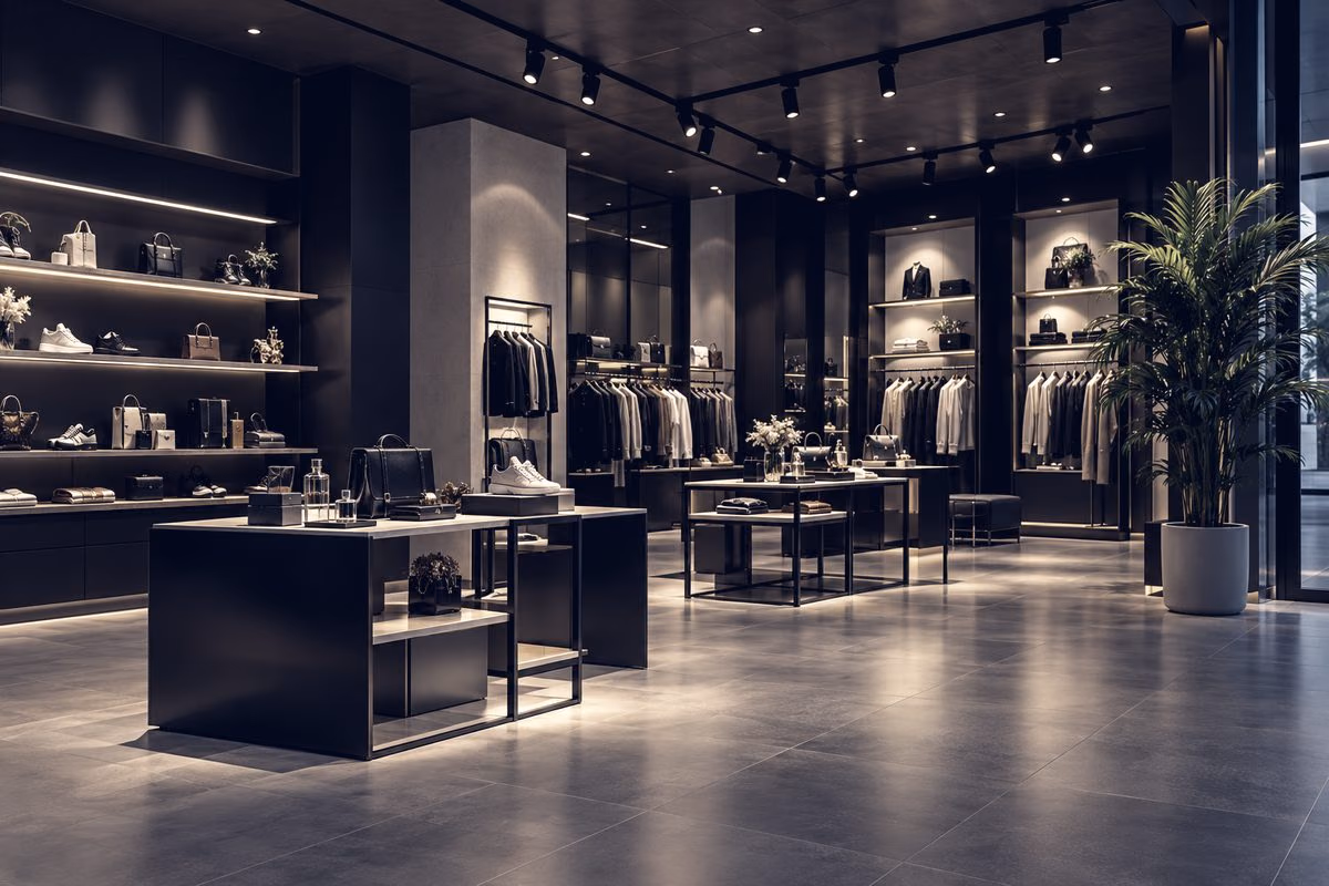 A minimalist retail store interior